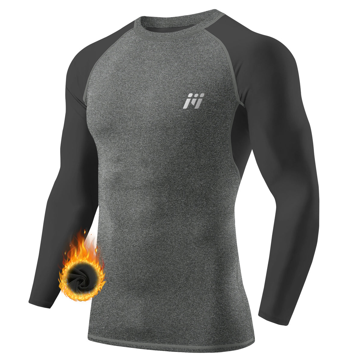 Men's Thermal Base Layer Long Sleeve Shirts - Fleece Workout Top