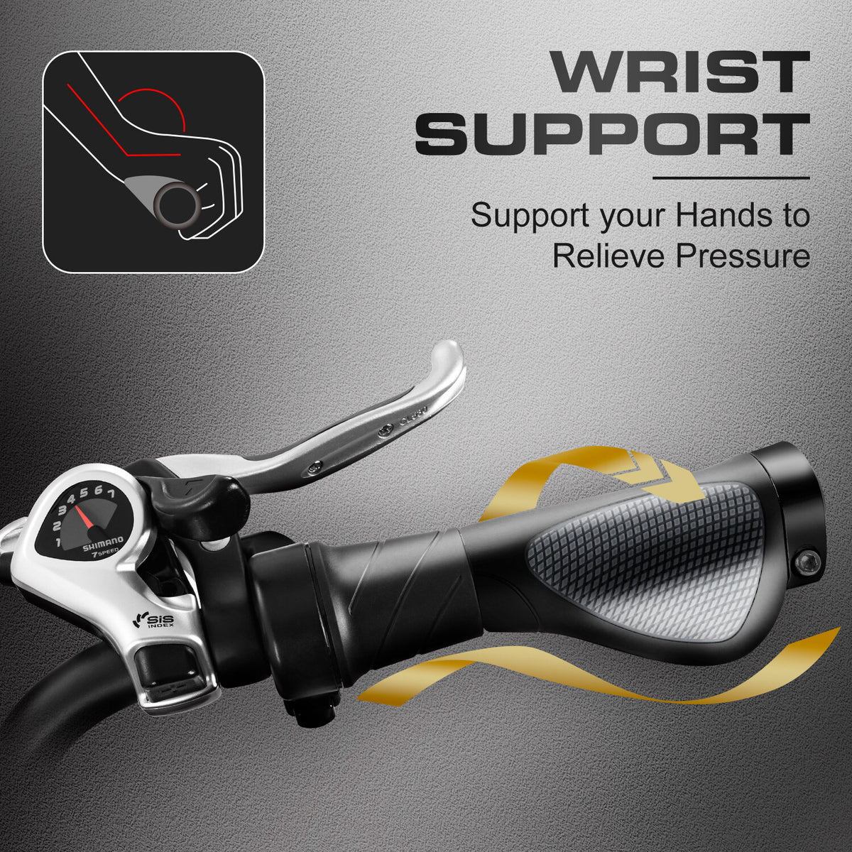 Ergonomic Bicycle Handlebar Grips Non-Slip Rubber Cycling Accessories