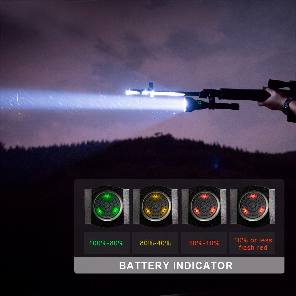 Waterproof Tactical Flashlight 2300 Lumens Hunting & Searchlight