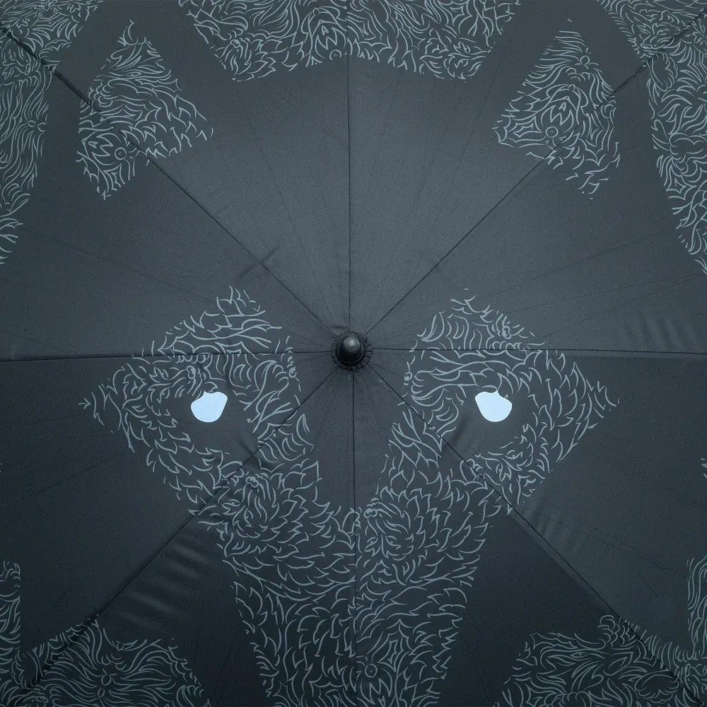 Greyson Icon Windproof Golf Umbrella with Wolf Logo - 61-Inch Canopy