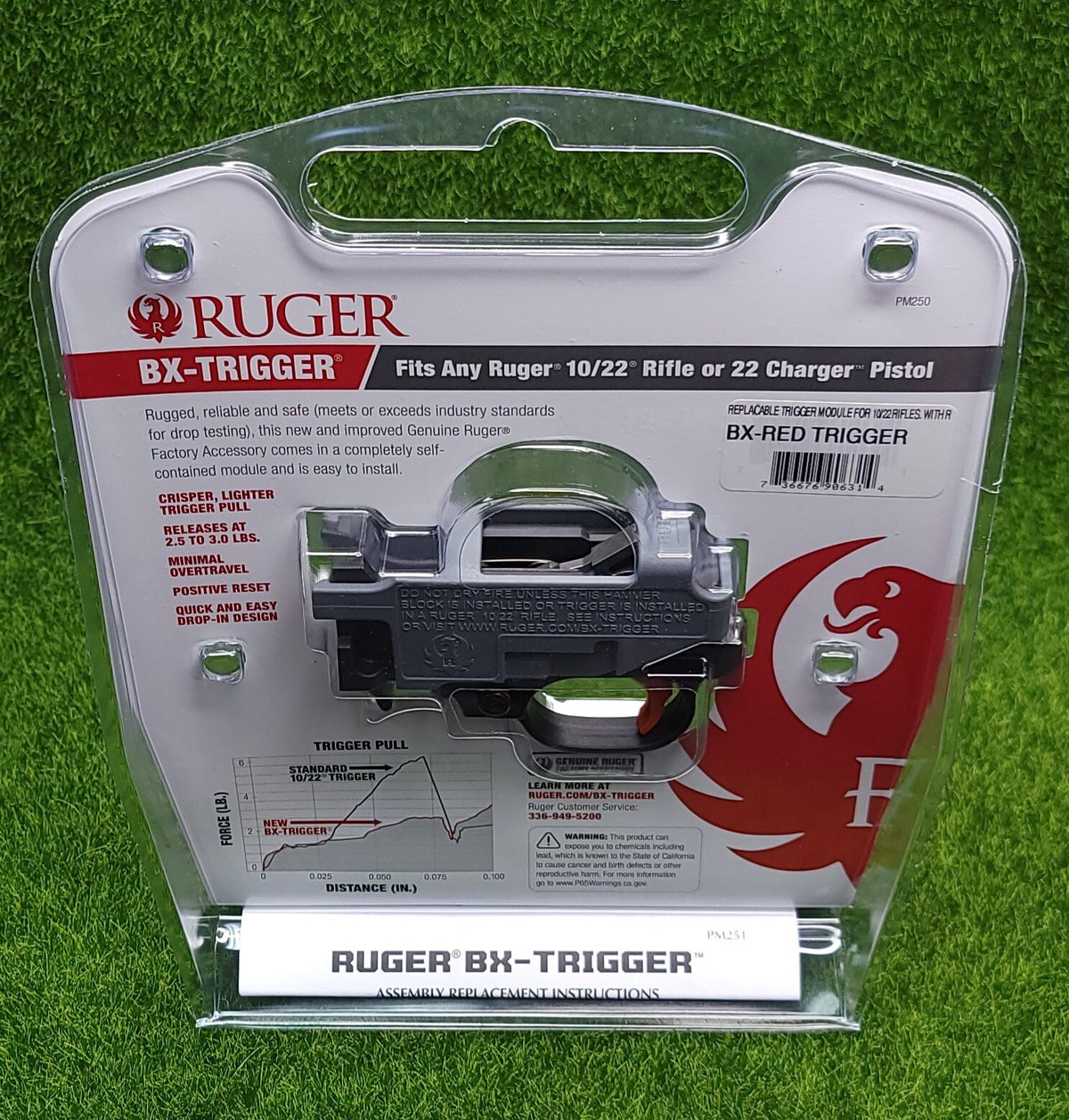 Ruger BX-Trigger Red Drop-In Trigger for 10/22 & Charger Rifles & Pistols