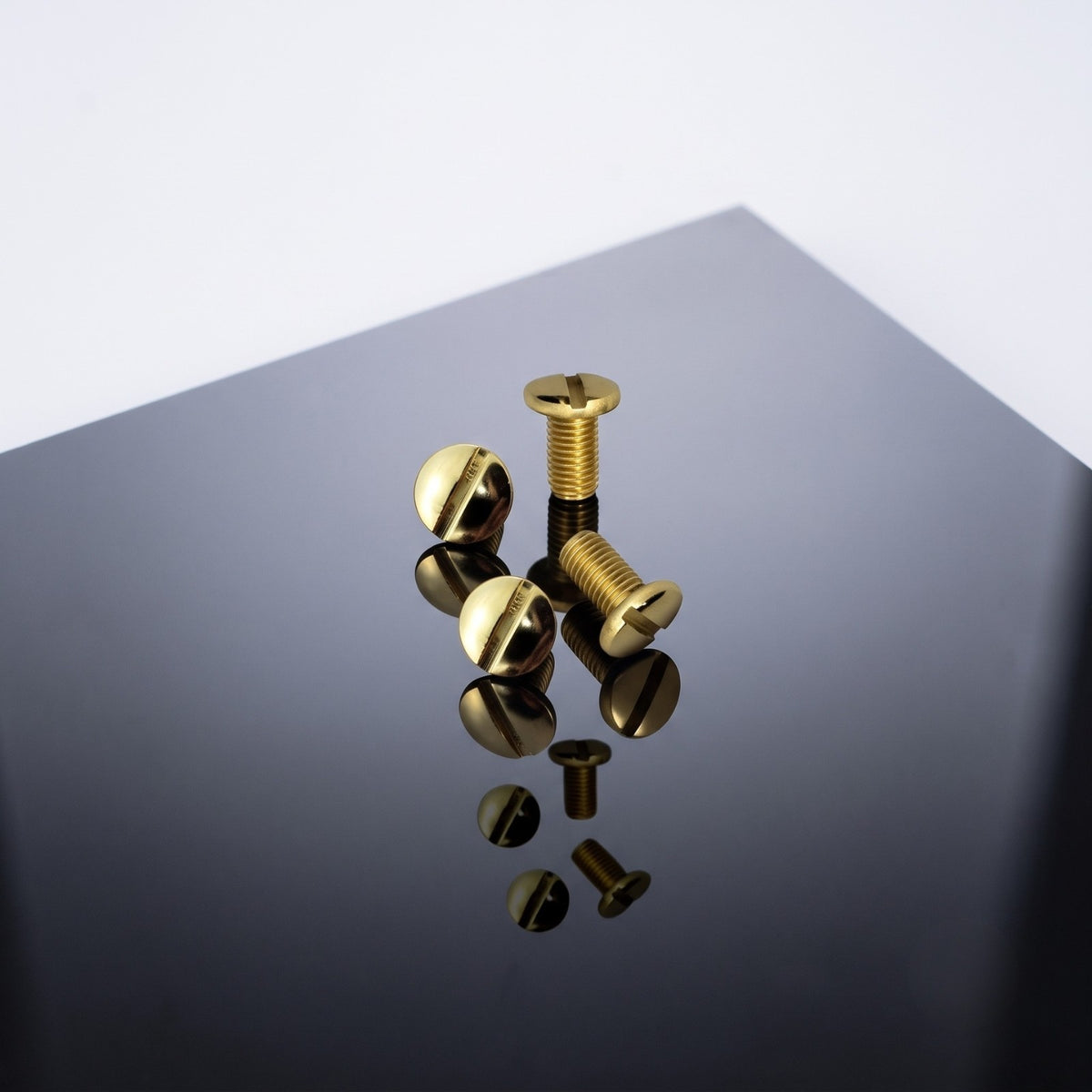 Premium 1911 Gold Grip Screws Set - Full Size Slotted Replacement Hardware