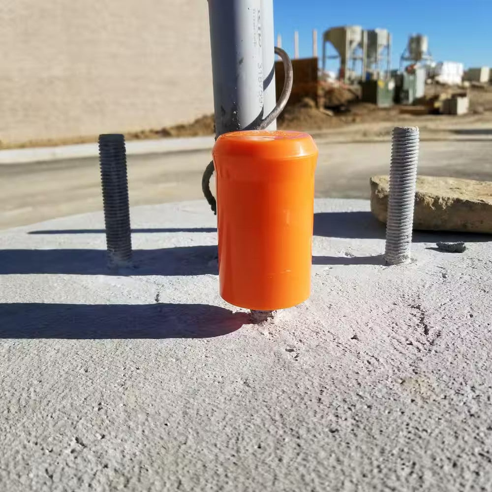 Orange Stake Caps Safety Covers for T Posts Rebar & Tent Stakes 10-Pack