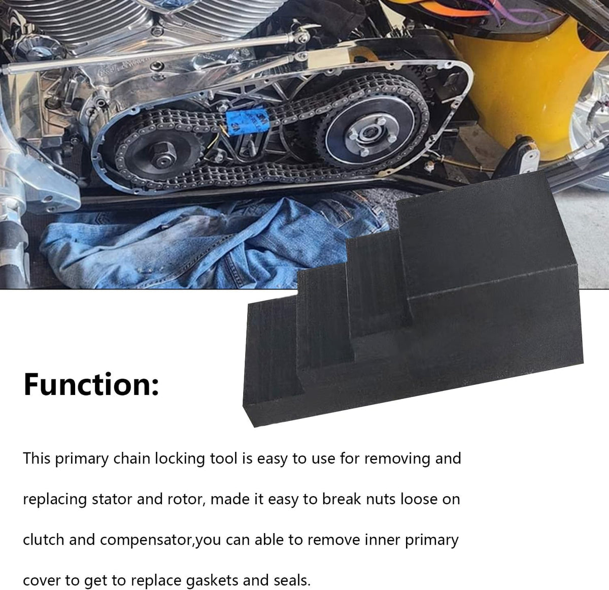 Primary Drive Locking Tool for Harley Transmission & Chains