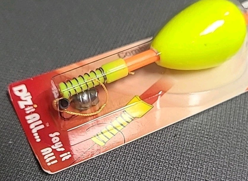 Weighted Fishing Bobber Hook Set - Fixed & Slip, 1.75oz, Yellow