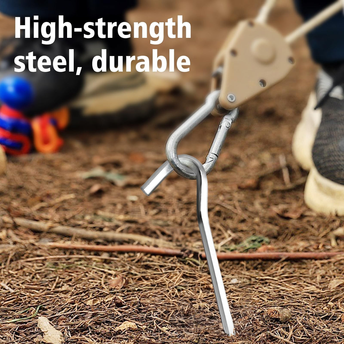 20 Pack Aluminum Tent Stakes with Hooks - Outdoor Camping Ground Anchors