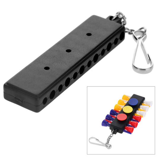 Golf Tees and Ball Marker Keeper Holder – Portable Rubber Organizer with Key Chain