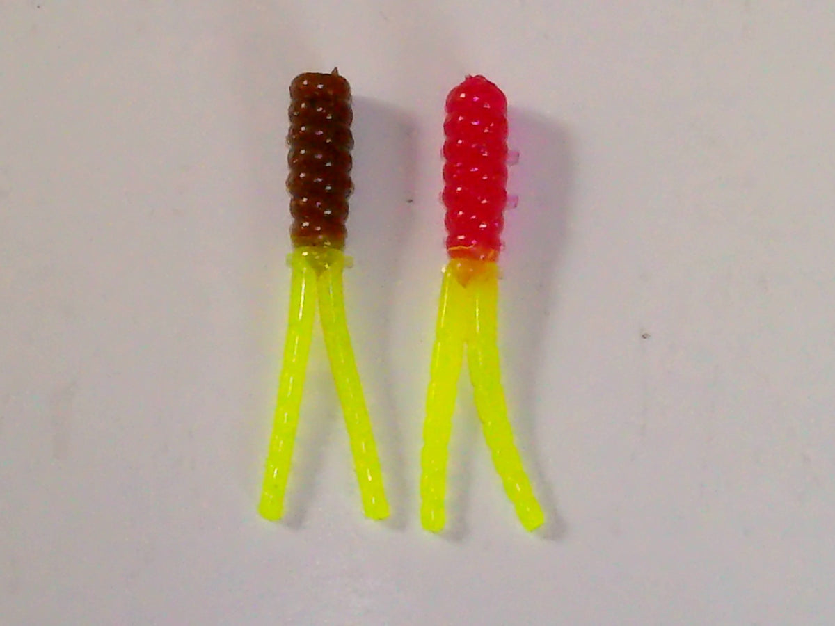 Soft Plastic Fishing Lures Set - 75-2 Inch Crappie Spin Grubs Multiple Colors