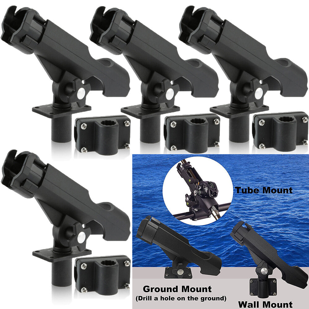 Adjustable Boat Fishing Rod Holder for Kayak & Marine Rail Mount