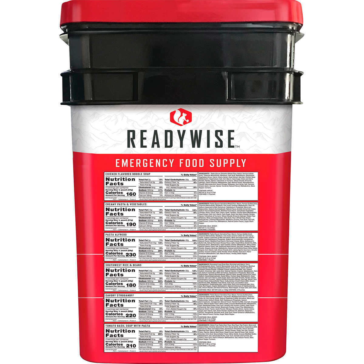Emergency Food Supply Kit 124 Servings 10 lbs 15 oz Long Shelf Life