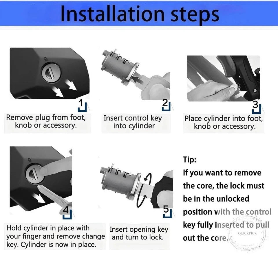 4 Pack Yakima SKS Lock Cores for Car Roof Rack System Replacement