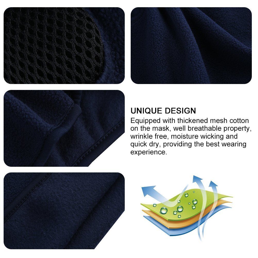 Unisex Thermal Ski Mask Fleece Full Face Cover for Winter Outdoor Sports