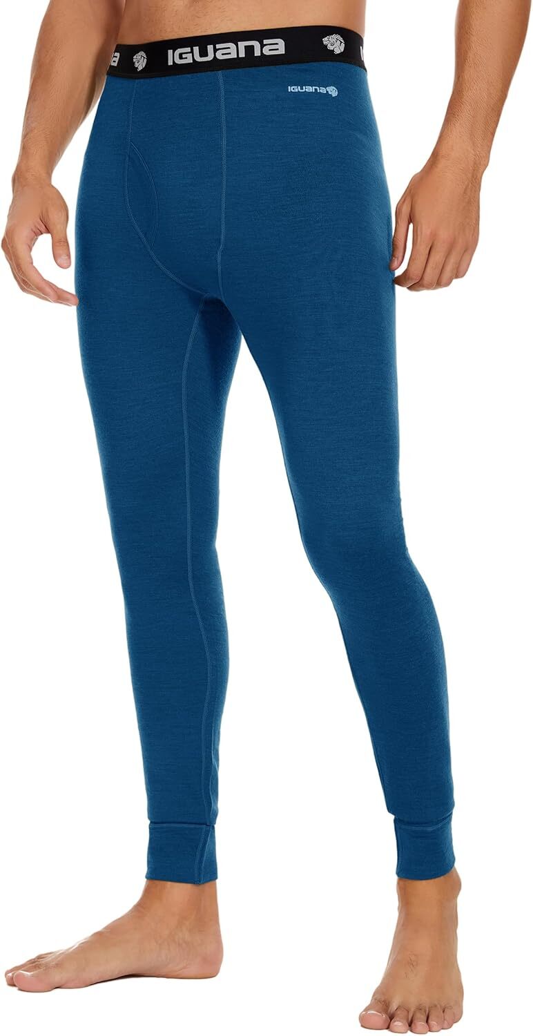 Men's Merino Wool Base Layer Pants - Thermal Long Johns for Winter