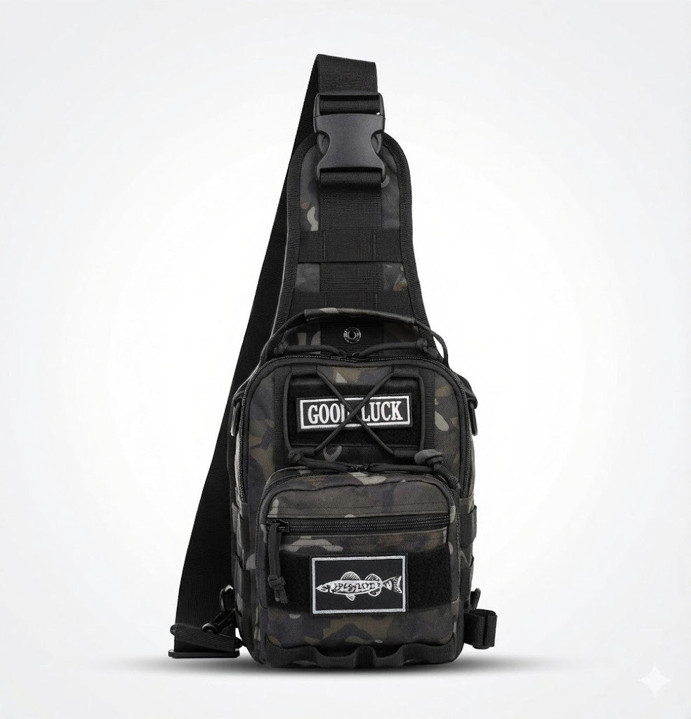 Waterproof Fishing Tackle Backpack with Multiple Compartments - Outdoor Shoulder Bag