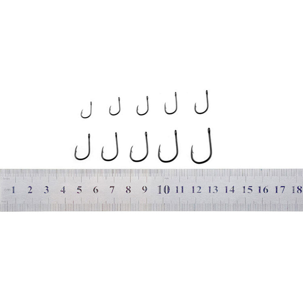 100Pcs Fishing Hooks Set, High Carbon Steel, Sharp & Durable, Multiple Sizes