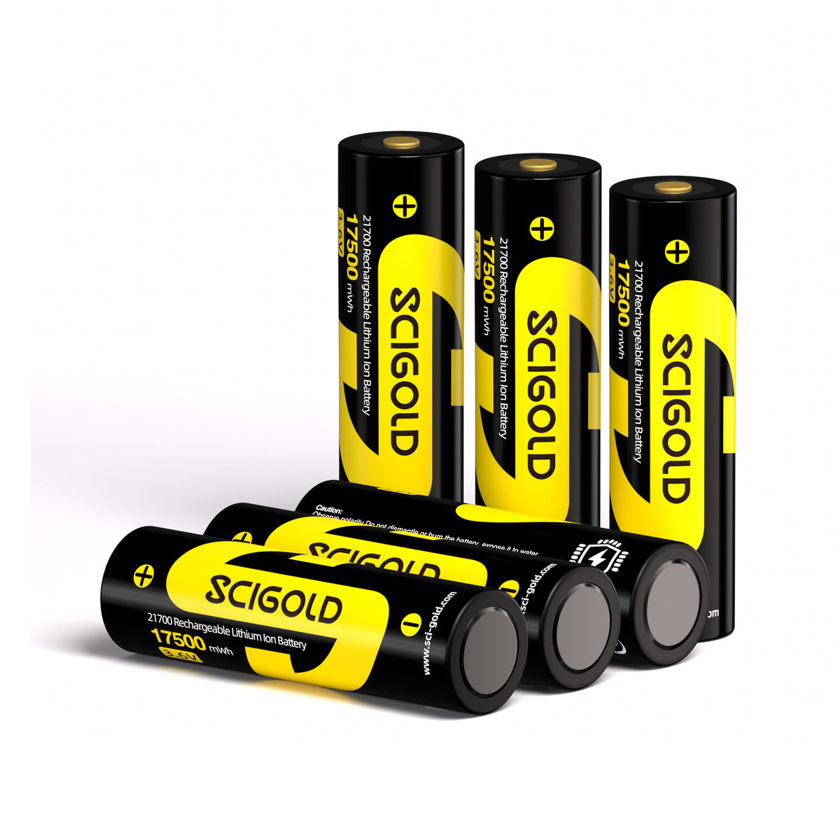 Rechargeable 21700 Lithium-ion Battery 3.6V 17500mWh for Electronic Devices