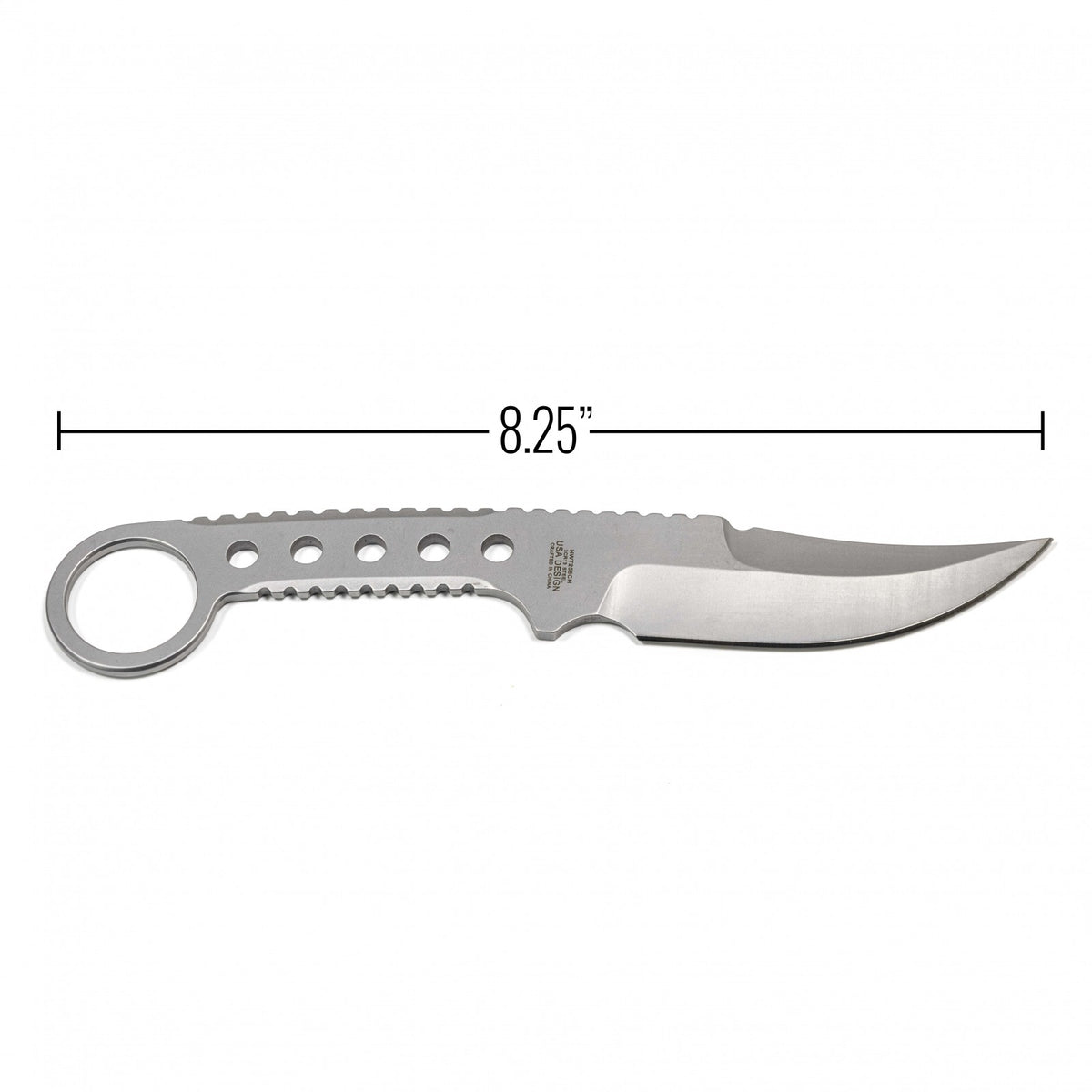 Full Tang Clip Point Tactical Knife with Kydex Sheath - Stainless Steel, 3.5 Inch Blade