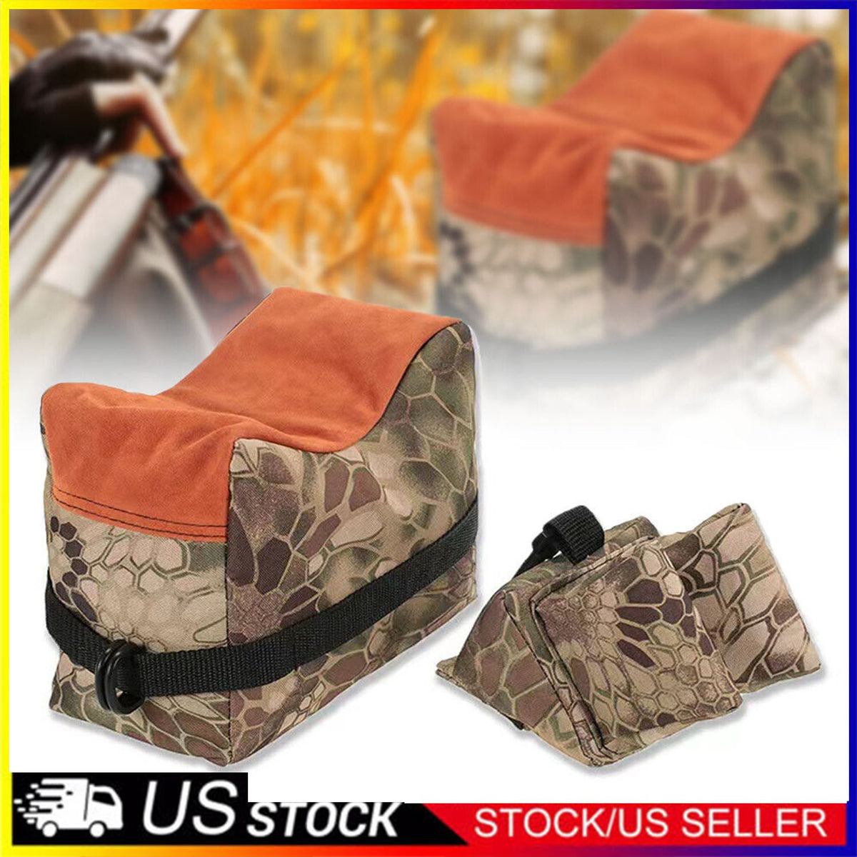 Shooting Range Sand Bag Set for Rifle and Gun Bench Rest - Hunting Accessory