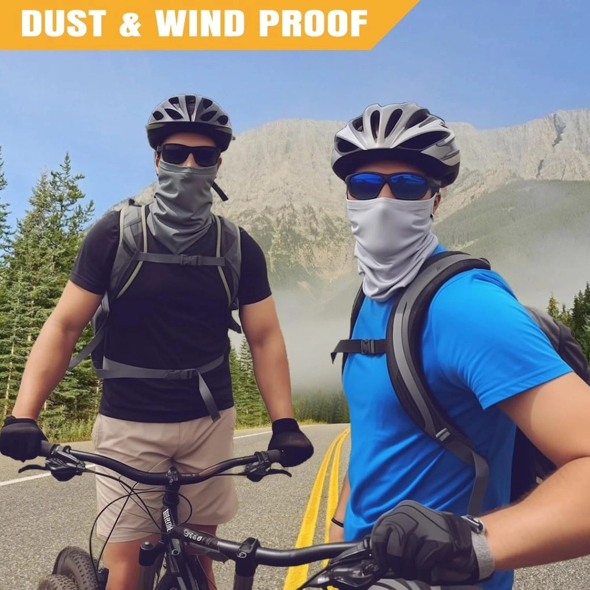 UV Protection Cooling Neck Gaiter Face Mask Scarf with Ear Loop