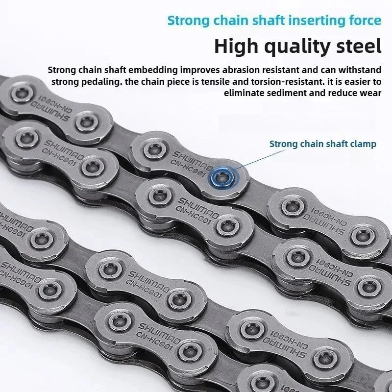 9-Speed Bicycle Chain for MTB Road & Hybrid Bikes 116 Links - Steel Durable