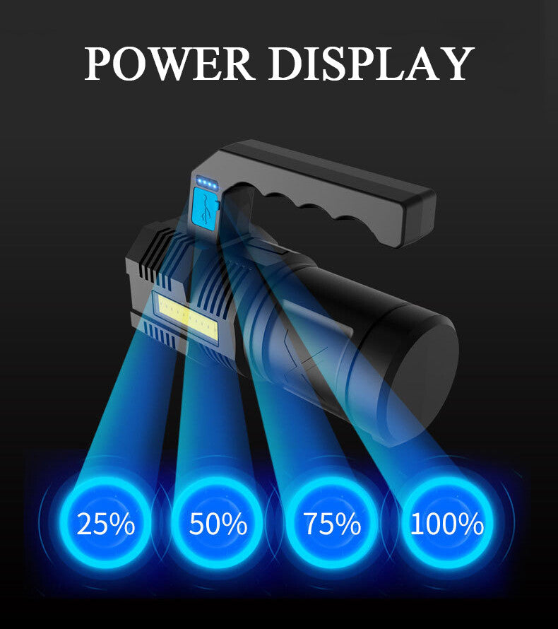 Rechargeable LED Flashlight Handheld Spotlight Waterproof Portable Torch