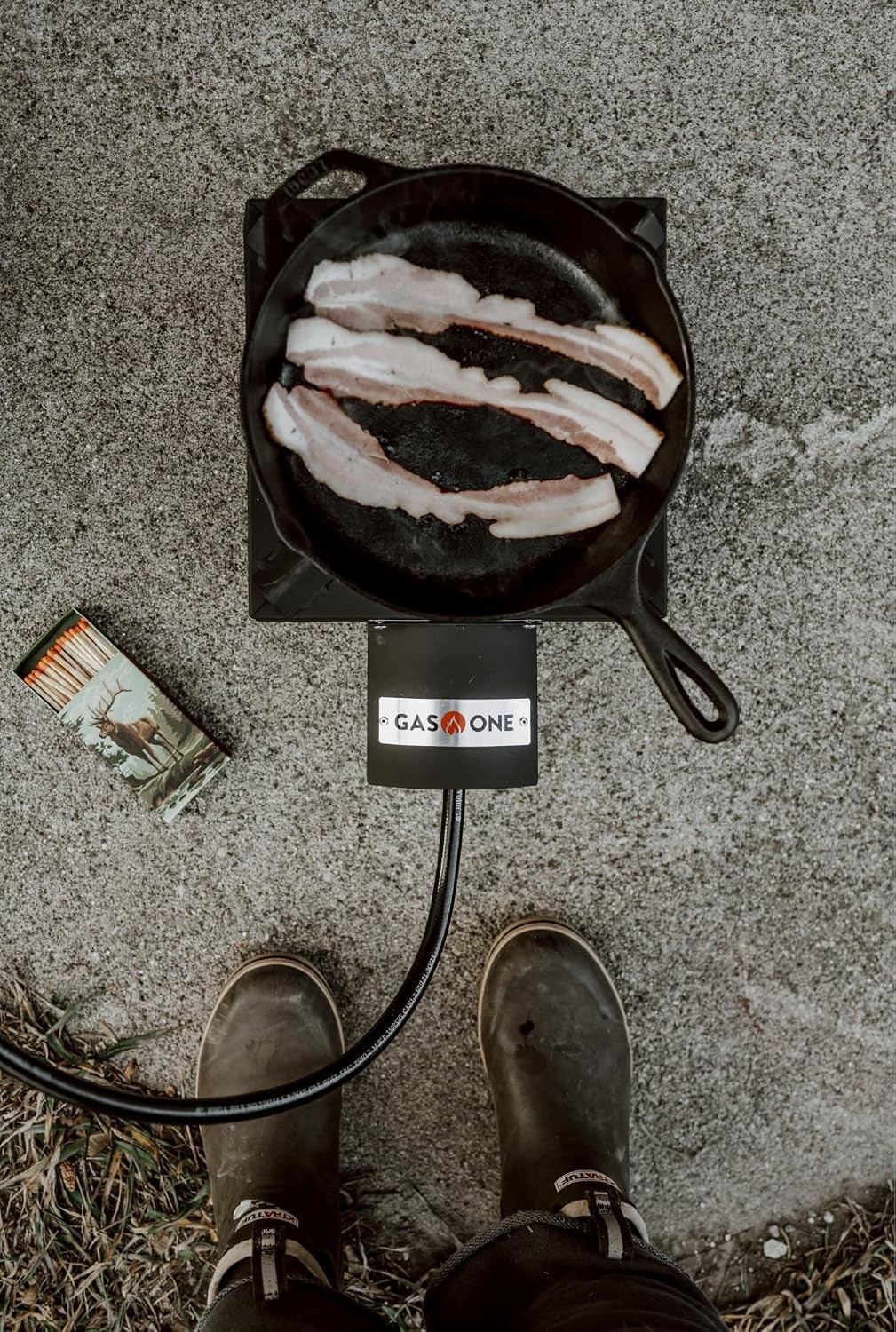 Portable Single Burner Propane Stove for Outdoor Cooking & Boils