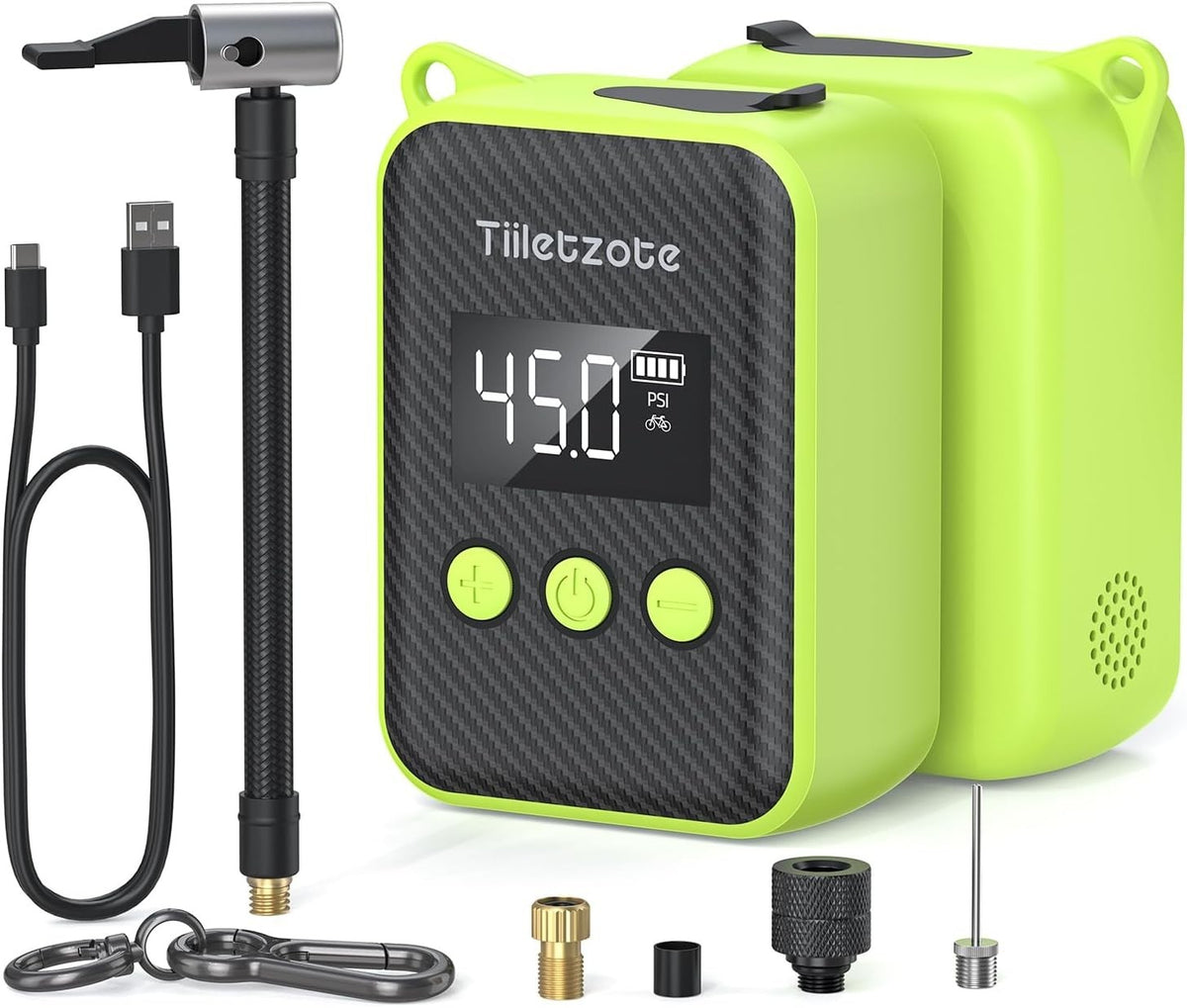 Portable Bike Pump with Gauge 130 PSI Mini Tire Inflator for Bikes & Sports Equipment