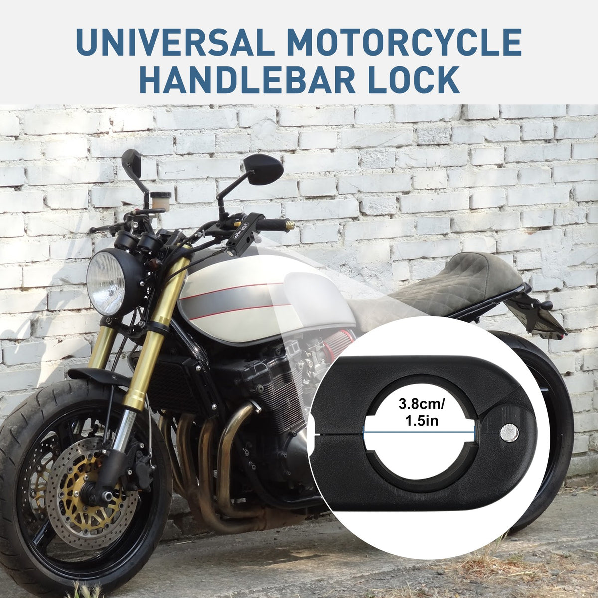 Heavy-Duty Motorcycle ATV Handlebar Lock with 2 Keys - Anti-Theft Security
