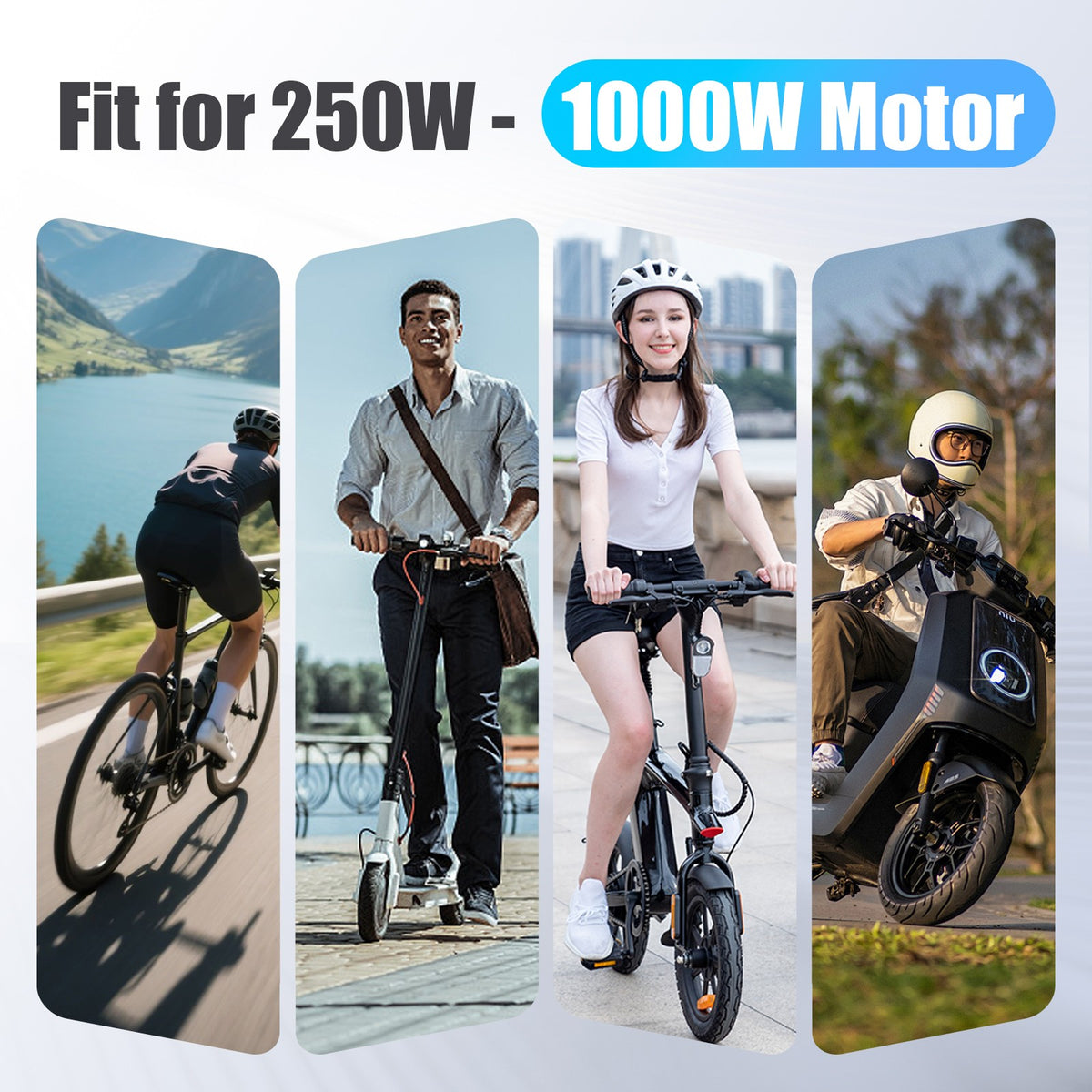 48V 10Ah Lithium Battery Pack for E-bike 100W-1000W Motor - Rechargeable