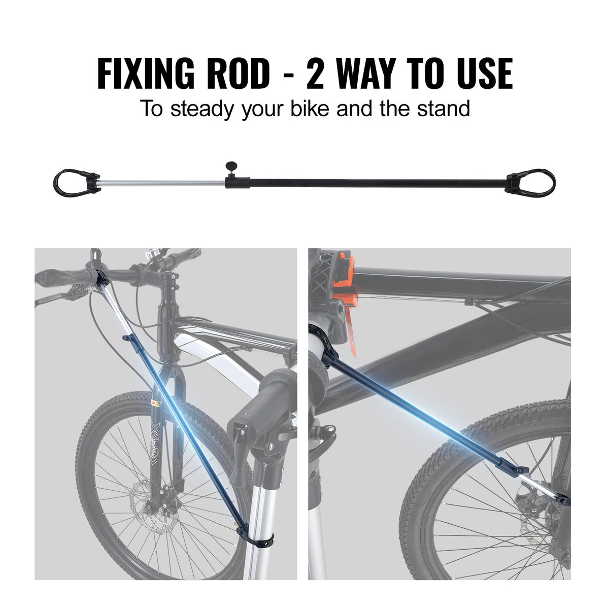 Bike Repair Stand Heavy-Duty Aluminum Folding Bicycle Work Stand with Adjustable Height and 66LBS Capacity