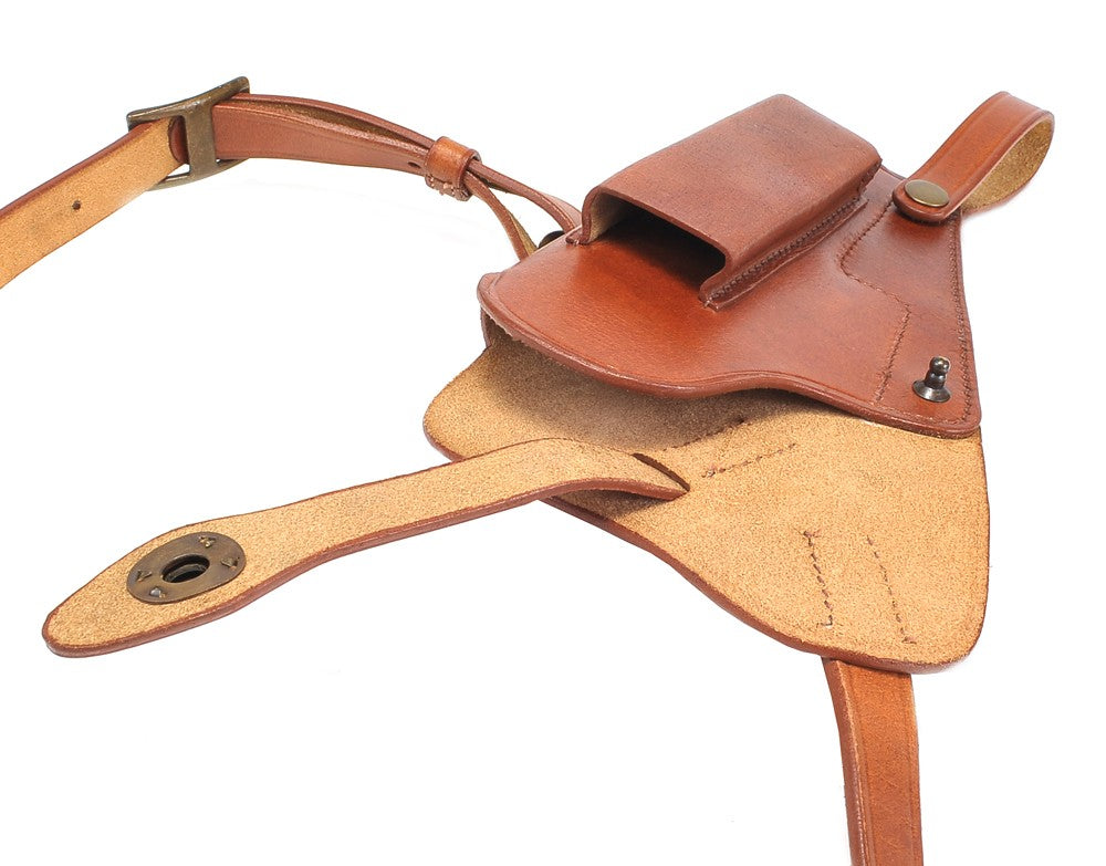 Leather Shoulder Holster Fits Beretta 92FS Taurus PT92 with Magazine Pouch