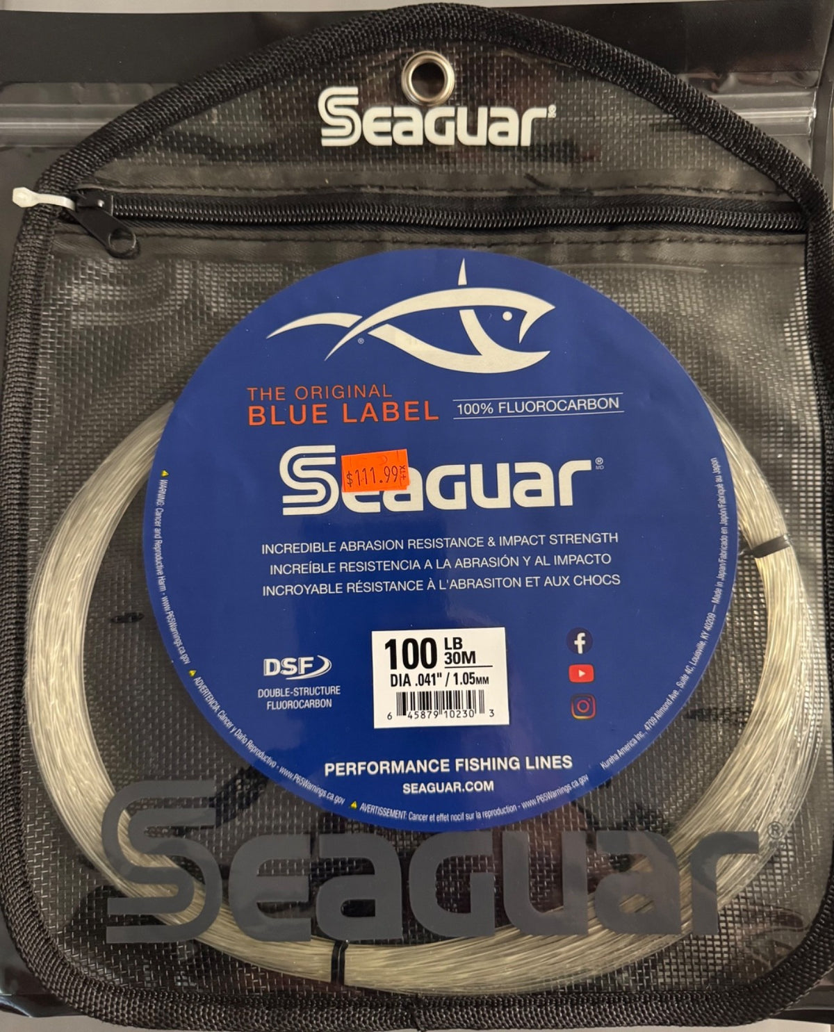 Fluorocarbon Fishing Line Coil 30M High Strength Saltwater Leader Line