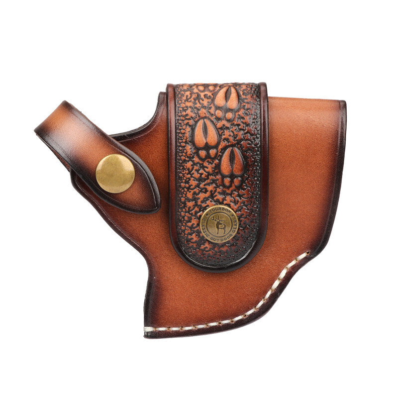 Leather Gun Holster for Revolvers & Handguns with Pocket - Tactical Carry
