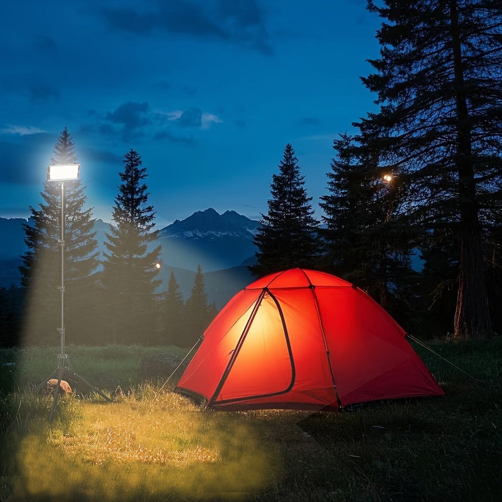 30000 Lumen Portable LED Work Light with Tripod Stand for Camping and Outdoor Use