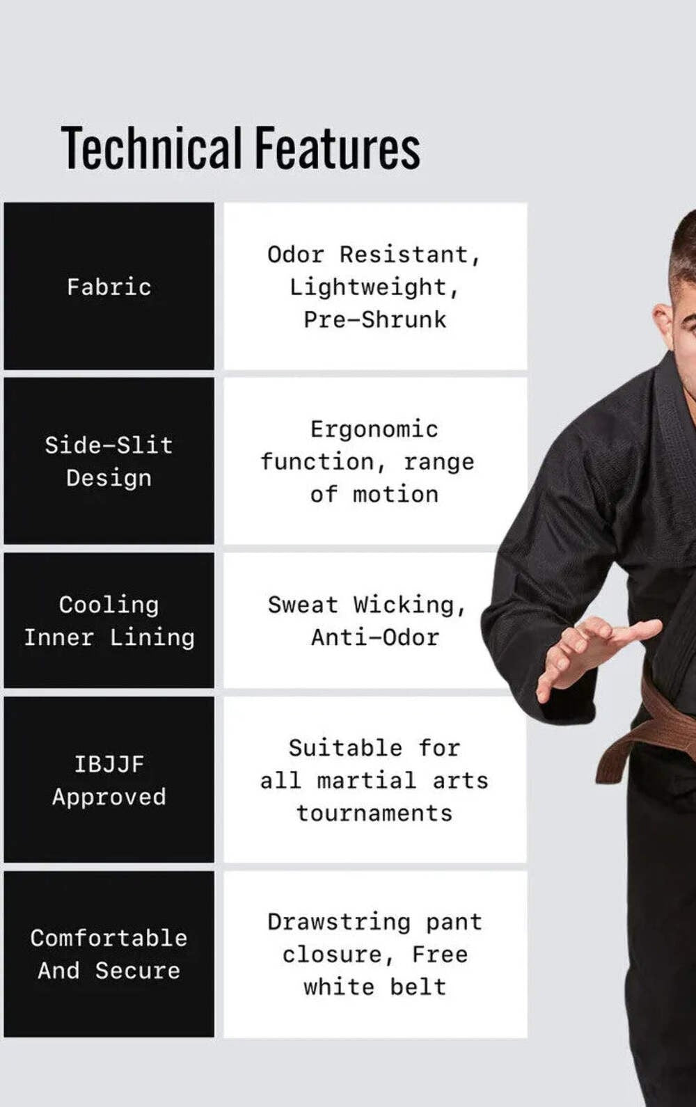 Kids Brazilian Jiu Jitsu Gi Uniform with Free Belt - Martial Sports Essential