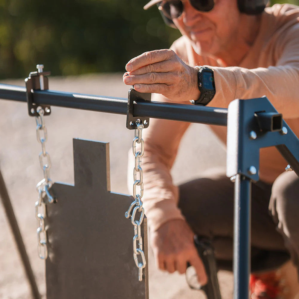 AR500 Steel Gong Target Stand - Adjustable Shooting Range Stand with Chains