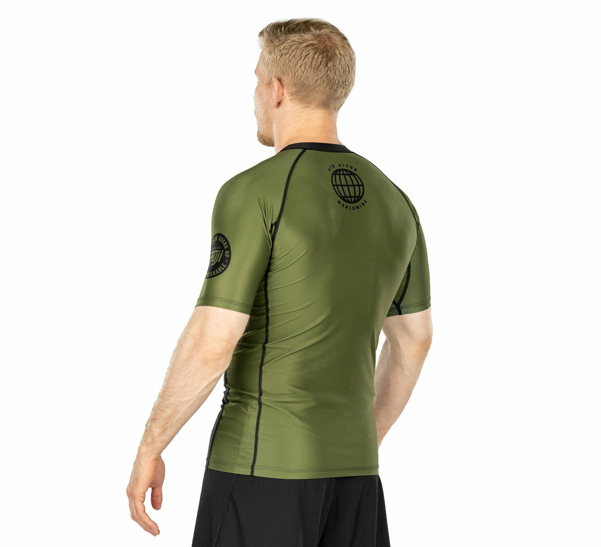 MMA Rashguard Short Sleeve Compression Top for BJJ & Training - Green