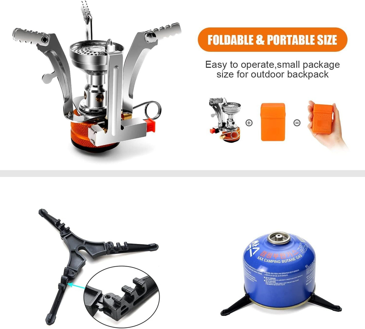 Backpacking Cooking Kit with Stove Pots Utensils & Storage Bags - Lightweight Portable Camp Cookware Set