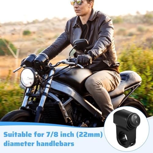 12V Waterproof Motorcycle Handlebar Switch Aluminum Alloy ATV Light Control