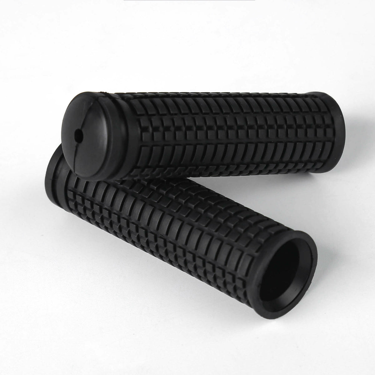 Bike Handlebar Grips 2 Pack - Non-Slip Rubber 4 Inch Black Replacement