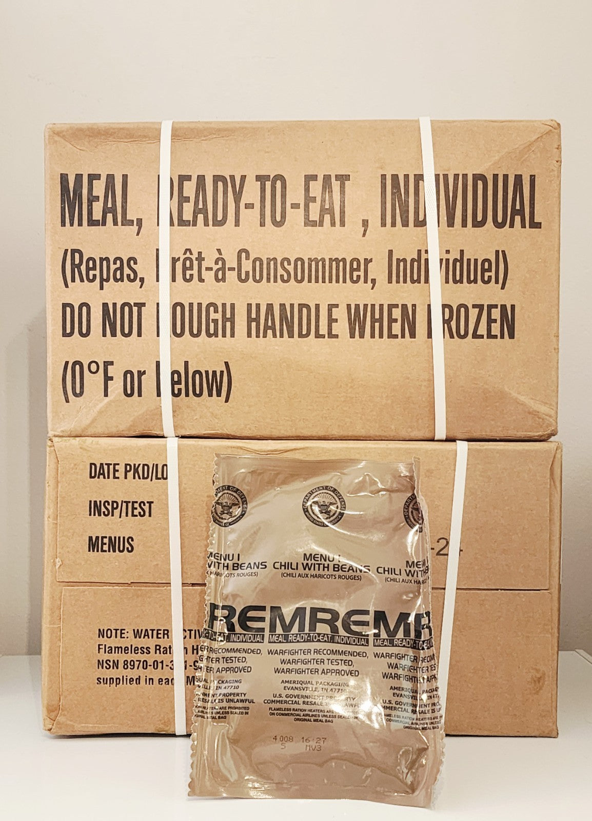 Military MRE Meals Ready To Eat Cases A & B - Long Shelf Life Camping & Outdoor Food