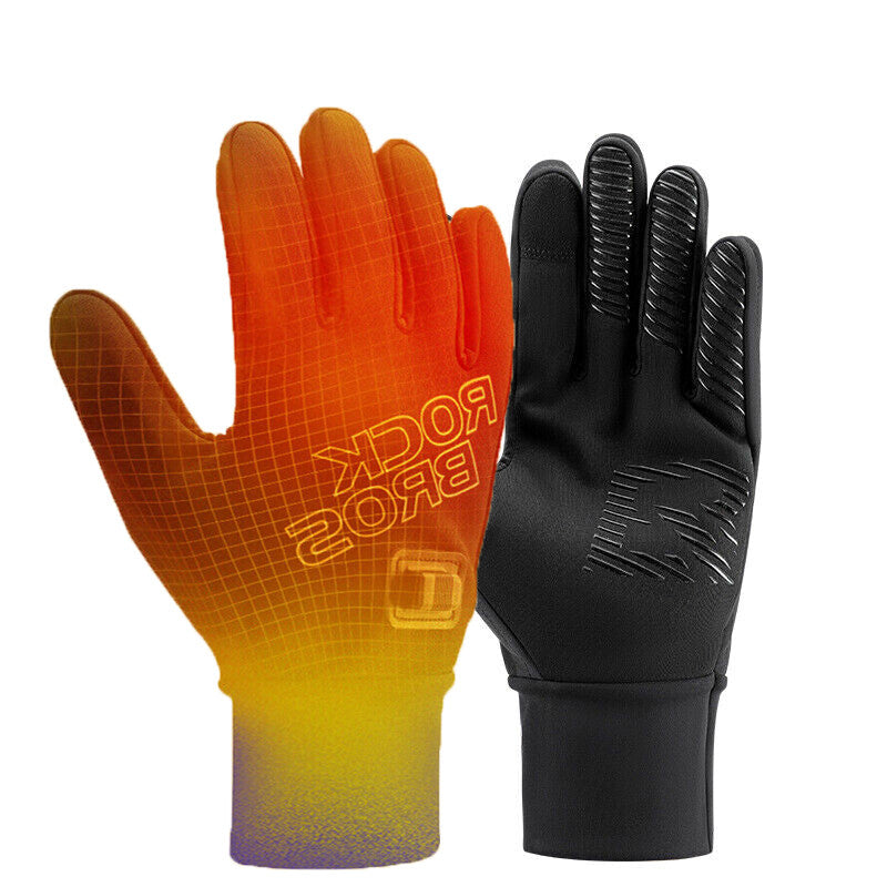Electric Heated Gloves Touchscreen Windproof Winter Gloves for Cycling, Skiing