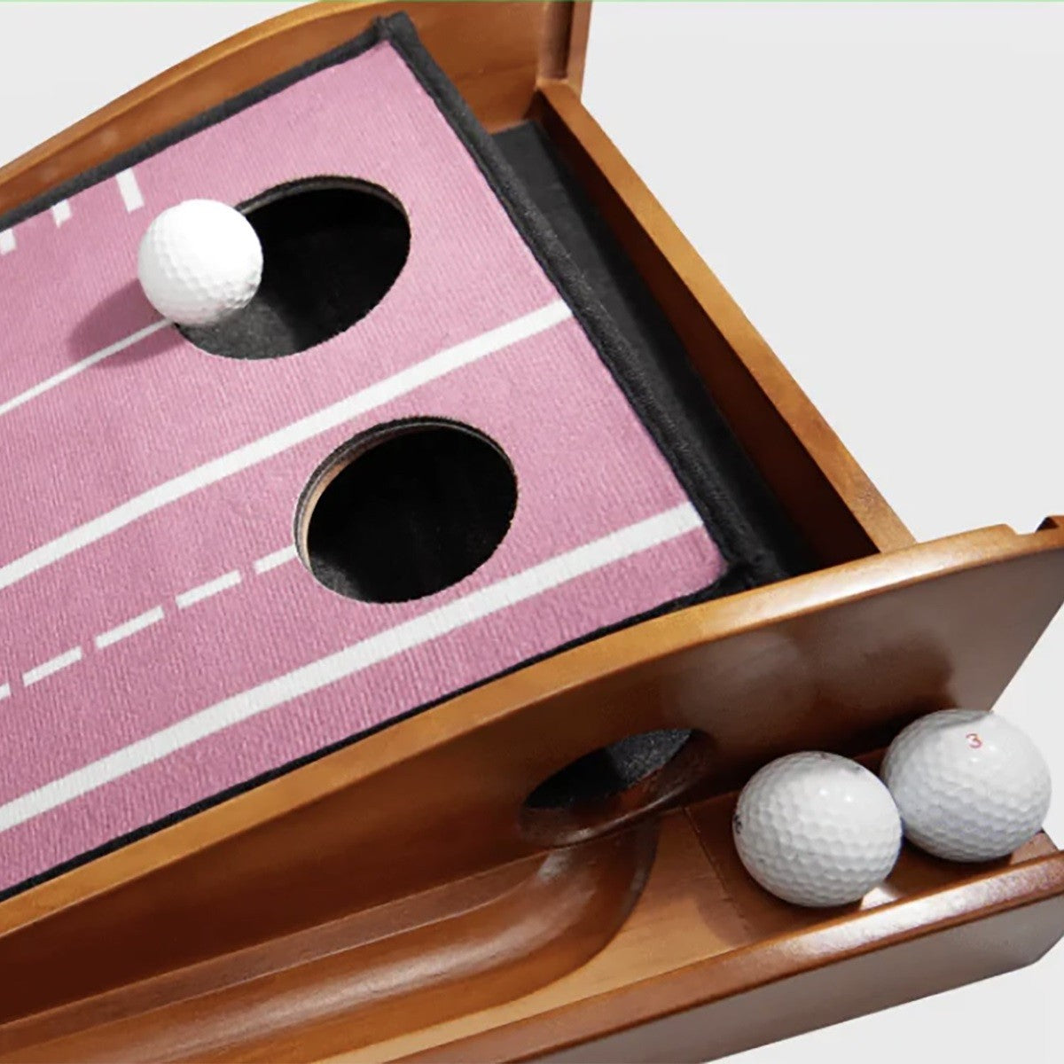 Golf Putting Mat with Auto Ball Return and Training Lines - 9.6 Ft