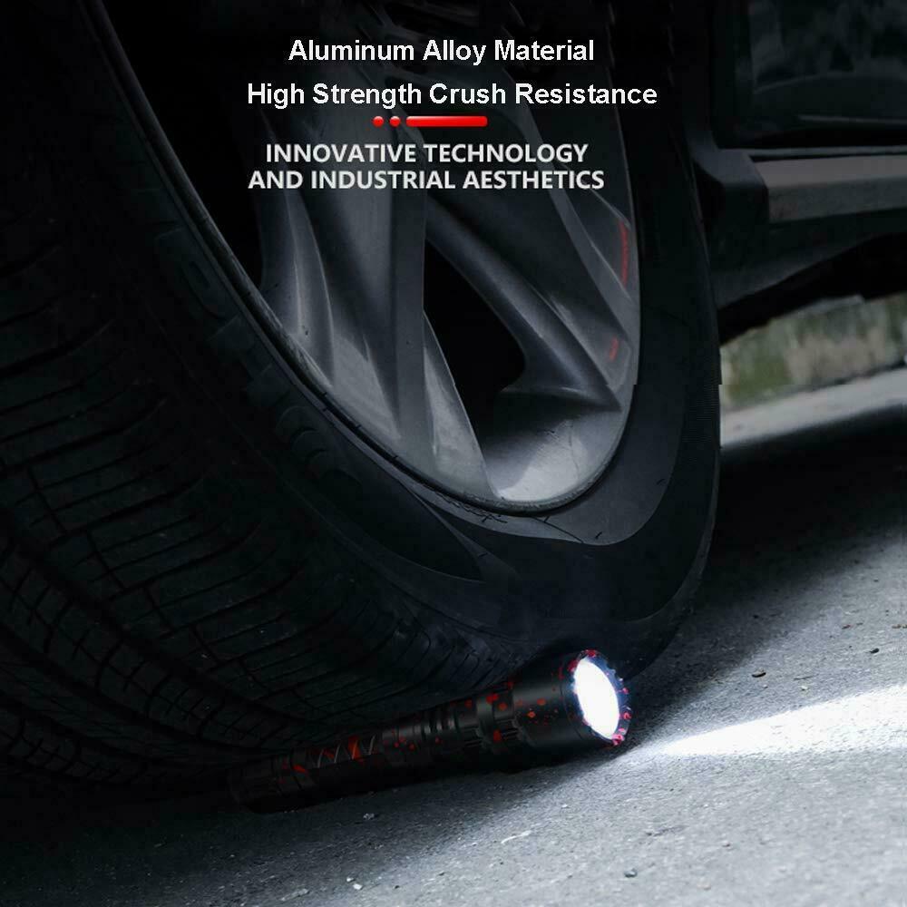 Rechargeable LED Tactical Flashlight 2 Pack - Waterproof, High Brightness, Emergency Use