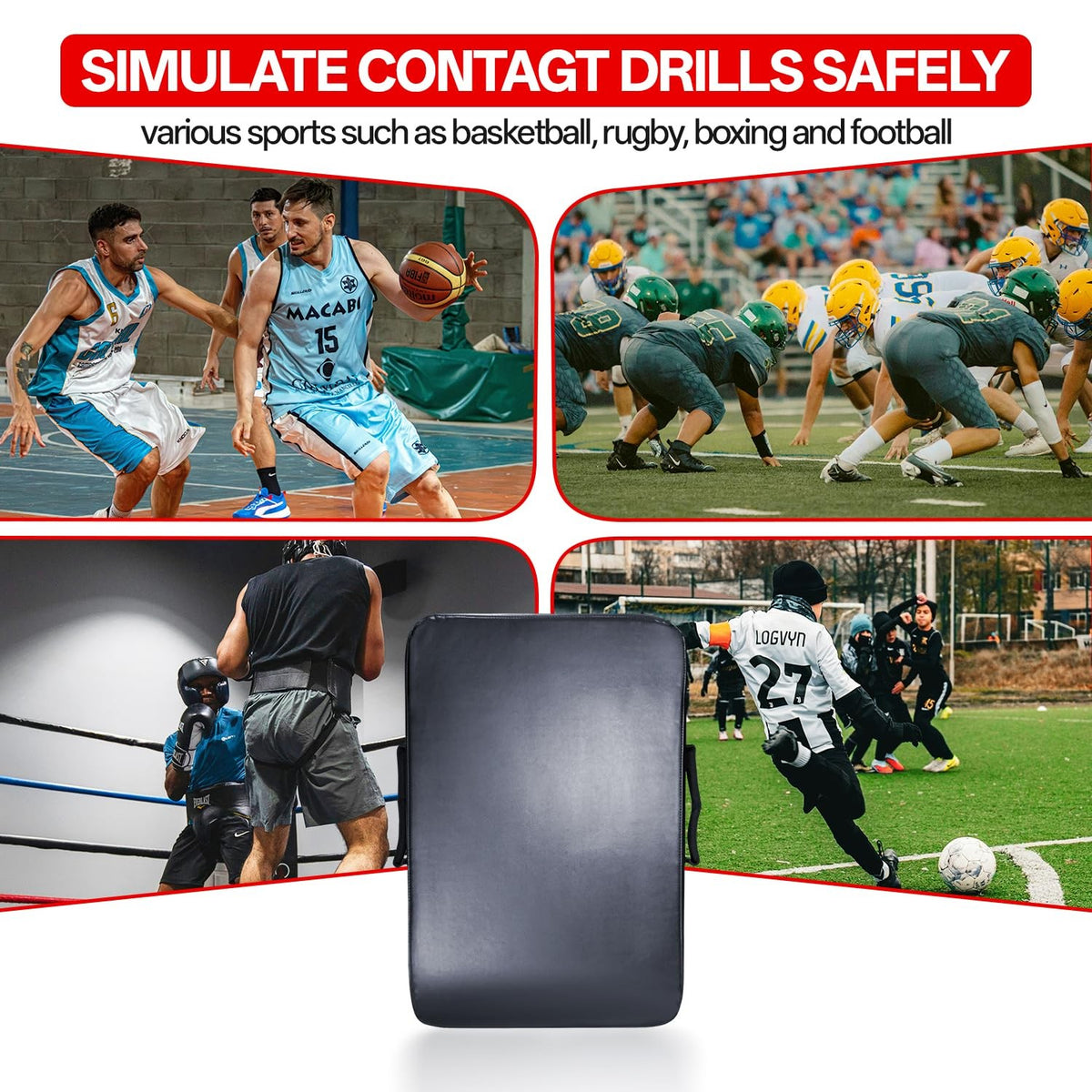 Multi-Sport Training Shield for Football Basketball Martial Arts & More 24x16 Inch