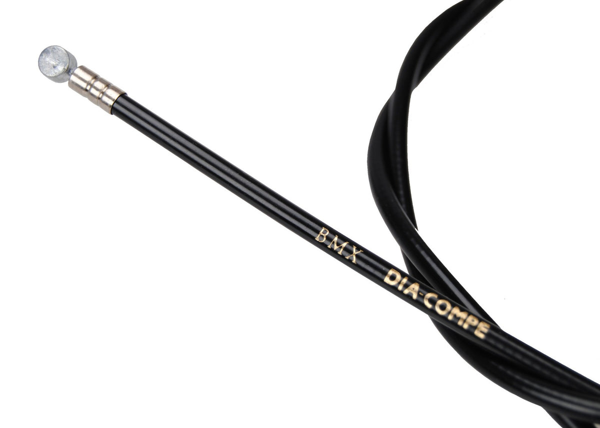 BMX Bicycle Rear Brake Cable - Teflon-Lined, Black, 46" Housing