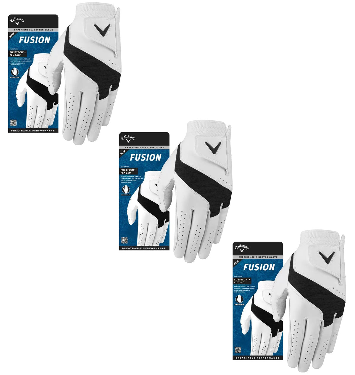 Golf Gloves 3-Pack for Men - Breathable, Durable, Comfortable Fit
