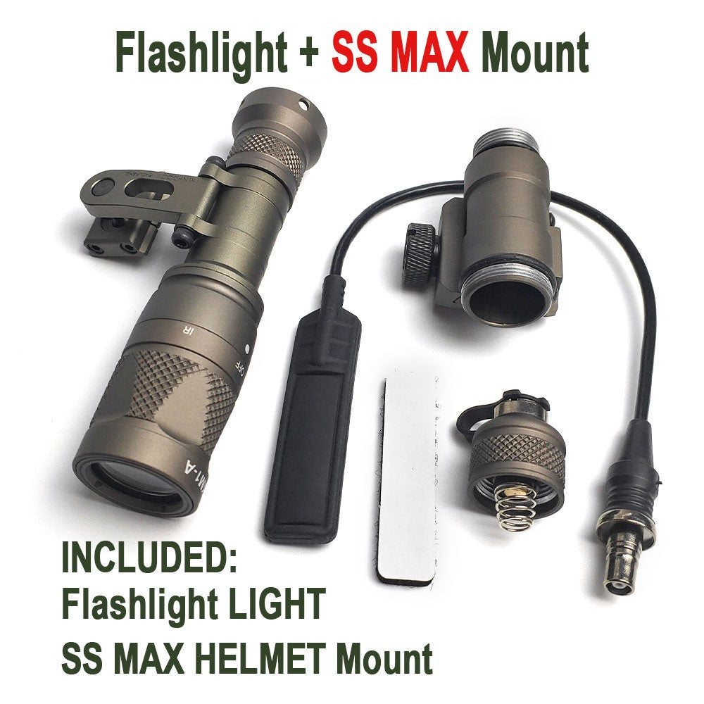 Tactical Helmet Light IR Flashlight Mount for M300V with S/S MA-X Bracket