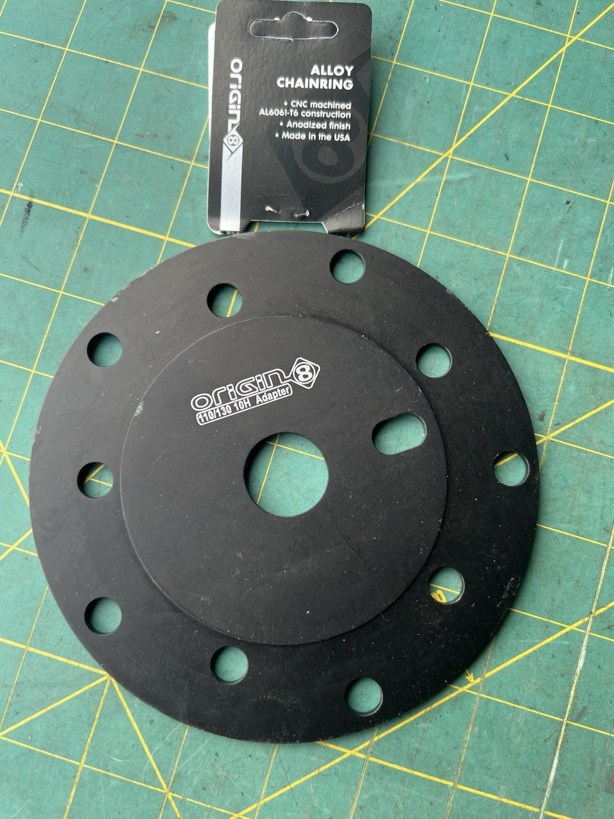 Origin8 BMX Power Disc Chainring Adapter 110/130 BCD for One Piece Cranks