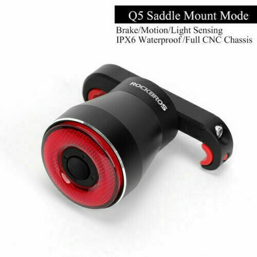 Rechargeable Bike Tail Light with Brake Sensor Waterproof USB Cycling Light